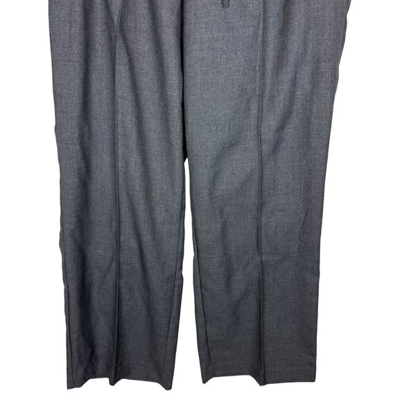 H&M Pants Mens Large Gray High-Rise Pleated Flat Front Drawstring Waist Trendy - Picture 4 of 14